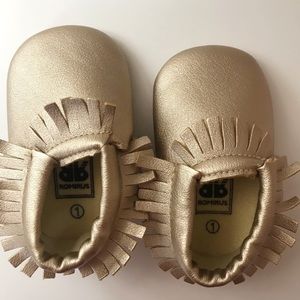 Soft Sole Leather Baby Moccasin Crib Shoes